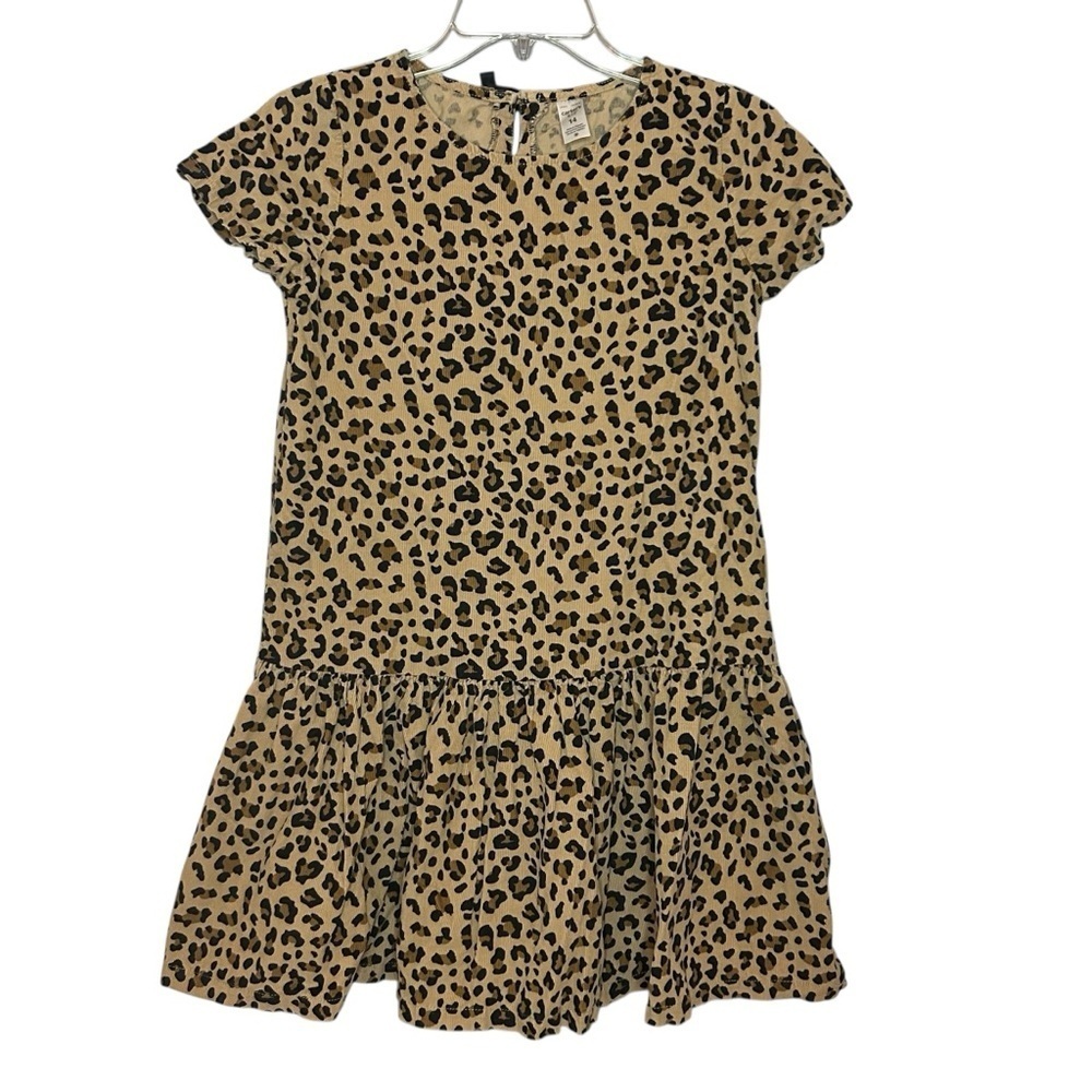 Carter’s Leopard Print Dress Girls Size 14 Tan Black